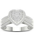 ფოტო #3 პროდუქტის Diamond Heart Ring (1/2 ct. t.w.) in Sterling Silver