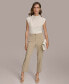 Donna Karan Women's Pinstriped Straight-Leg Ankle Pants Fawn/cream, 12 - фото #4