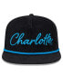 Фото #2 товара Men's Black Charlotte FC Corduroy Golfer Adjustable Hat
