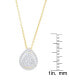 Фото #2 товара Macy's cubic Zirconia Pear Necklace in Fine Gold Plate or Fine Silver Plate