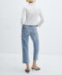 ფოტო #3 პროდუქტის Women's Straight-Fit Cropped Jeans