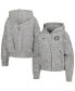 Women's Gray Team USA Media Day Oversized Cropped Hoodie Performance Full-Zip Jacket