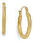 ფოტო #1 პროდუქტის Diamond-Cut Hoop Earrings in 10k Gold