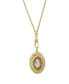 ფოტო #1 პროდუქტის Women's Gold Tone Oval Carnelian Cameo Locket Necklace