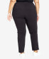 Фото #4 товара Plus Size Super Stretch Zip Regular Length Pant