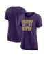 Фото #1 товара Women's Heather Purple Distressed Minnesota Vikings Our Pastime Tri-Blend T-shirt