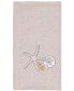 Seaglass Embroidered Seashell Cotton Fingertip Towel, 11" x 18"