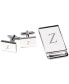 ფოტო #1 პროდუქტის Silver Plated Cufflinks and Money Clip Set