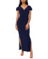 ფოტო #1 პროდუქტის Women's Surplice-Neck Ruffle-Sleeve Maxi Dress