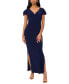 Фото #1 товара Women's Surplice-Neck Ruffle-Sleeve Maxi Dress