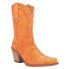 Фото #2 товара Dingo Y'all Need Dolly Embroidered Round Toe Cowboy Womens Orange Casual Boots