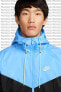 Фото #3 товара Олимпийка Nike Ветро защитная с капюшоном для мужчин Windrunner Full Zip Jacket Чёрно-синяя