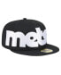 Men's Black New York Mets Checkered Undervisor 59FIFTY Fitted Hat