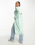 Фото #2 товара Miss Selfridge fluid duster coat in sage