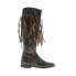 Фото #1 товара Bed Stu Hoplia F397001 Womens Black Leather Zipper Knee High Boots 7.5