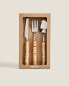 Cutlery set with bamboo handle