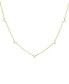 Фото #1 товара 14k Gold-Plated Sterling Silver Cubic Zirconia Cluster Chain Necklace, 16" + 2" extender