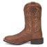 Justin Boots Canter 11 Inch Embroidered Square Toe Cowboy Mens Brown Casual Boo 10.5, D, Средняя - фото #3