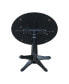 International Concept 42" Round Dual Drop Leaf Pedestal Table