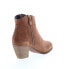 Diba True Swing Low 90246 Womens Brown Suede Zipper Ankle & Booties Boots