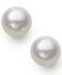ფოტო #8 პროდუქტის Cultured Freshwater Button Pearl (8-9mm) Stud Earrings