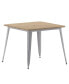 Фото #3 товара Dryden Indoor/Outdoor Dining Table With Umbrella Hole, 36" Square All Weather Poly Resin Top And Steel Base