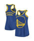 Women's Royal Golden State Warriors Showdown Burnout Tank Top