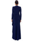 ფოტო #2 პროდუქტის Women's Cowlneck Draped Long-Sleeve Gown