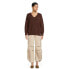 Фото #3 товара Dreamers By Debut Oversized Tunic V Neck Sweater Women Small Brown 100%Polyester