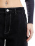 Фото #5 товара Pimkie wide leg cargo jeans in washed black