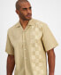 ფოტო #2 პროდუქტის Men's Oversized Short Sleeve Check Button-Front Camp Shirt