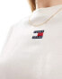 Фото #4 товара Tommy Jeans boxy badge t-shirt in white