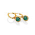 Luxury round earrings with diamonds and malachites 2in1 Jac Jossa Hope DE676