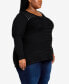 Plus Size Emma V-neck Tunic Sweater