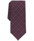 Фото #1 товара Men's Mathison Grid Slim Tie, Created for Macy's