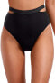Фото #1 товара Vitamin A Women's 189341 Black BioRib High Waist Bikini Bottom Swimwear Size XS