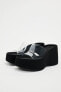 Vinyl wedge sandals