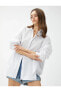 Gömlek Yaka Düz Beyaz Kadın Gömlek 3sak60011pw