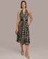 ფოტო #1 პროდუქტის Women's Printed Belted A-Line Dress
