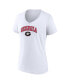 Фото #3 товара Women's White Georgia Bulldogs Evergreen Campus V-Neck T-shirt