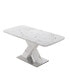Фото #5 товара White marble dining table with X-shaped metal legs