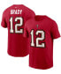 ფოტო #1 პროდუქტის Men's Tom Brady Red Tampa Bay Buccaneers Name Number T-shirt