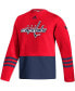 ფოტო #3 პროდუქტის Men's Red Washington Capitals Logo AEROREADY Pullover Sweater