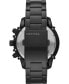 Men's Chronograph Griffed Black Stainless Steel Bracelet Watch 48mm
