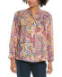 Фото #1 товара Johnny Was Spring Silk Blouse Women's