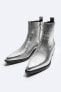 Фото #4 товара Ботинки в ковбойском стиле с металлическим блеском ZARA