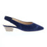 Фото #1 товара Gabor 61-530-16 Womens Blue Nubuck Slip On Slingback Heels Shoes 37