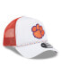 Men's White/Orange Clemson Tigers Court Sport Foam A-Frame 9FORTY Adjustable Trucker Hat