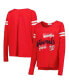 ფოტო #1 პროდუქტის Women's Red Washington Nationals Free Agent Long Sleeve T-shirt
