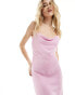 Vila Bridesmaid satin cowl neck maxi dress in pastel lavender pink Pastelllavendel, 40 - фото #1